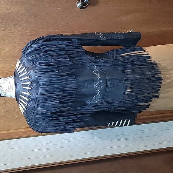 NWOT Sunriders hand detailed leather jacket - Picture 2 of 9